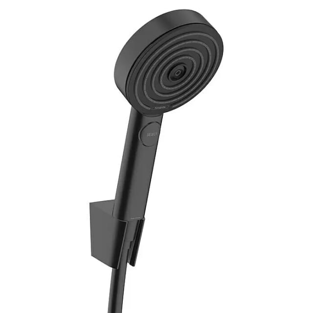 Pulsify Select - Brausegarnitur, 3 Strahlarten, Mit Halten Und Schlauch 125 Cm, Schwarz Matt 24302670 - Hansgrohe