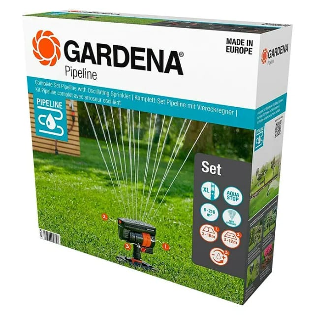 Sprinklersystem Komplett-set Pipeline Viereckregner (8274-34) - Gardena