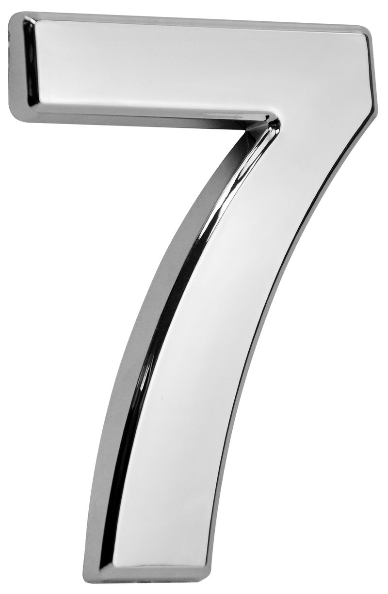 Nummer Magichome "7", Hausnummer, Mit Klebeband, Silber, Beschreibend, 70x100 Mm, Abs