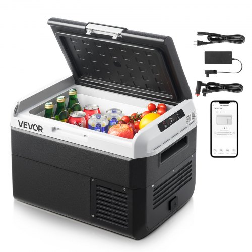 Kompressor Kühlbox 25 L, Tragbarer Autokühlschrank Mit Einstellbarer Temperatur & App-steuerung, Kühlschrank 12/24 V Dc Und 100–240 V Ac Für Outdoor Camping Reisen Und Wohnmobile
