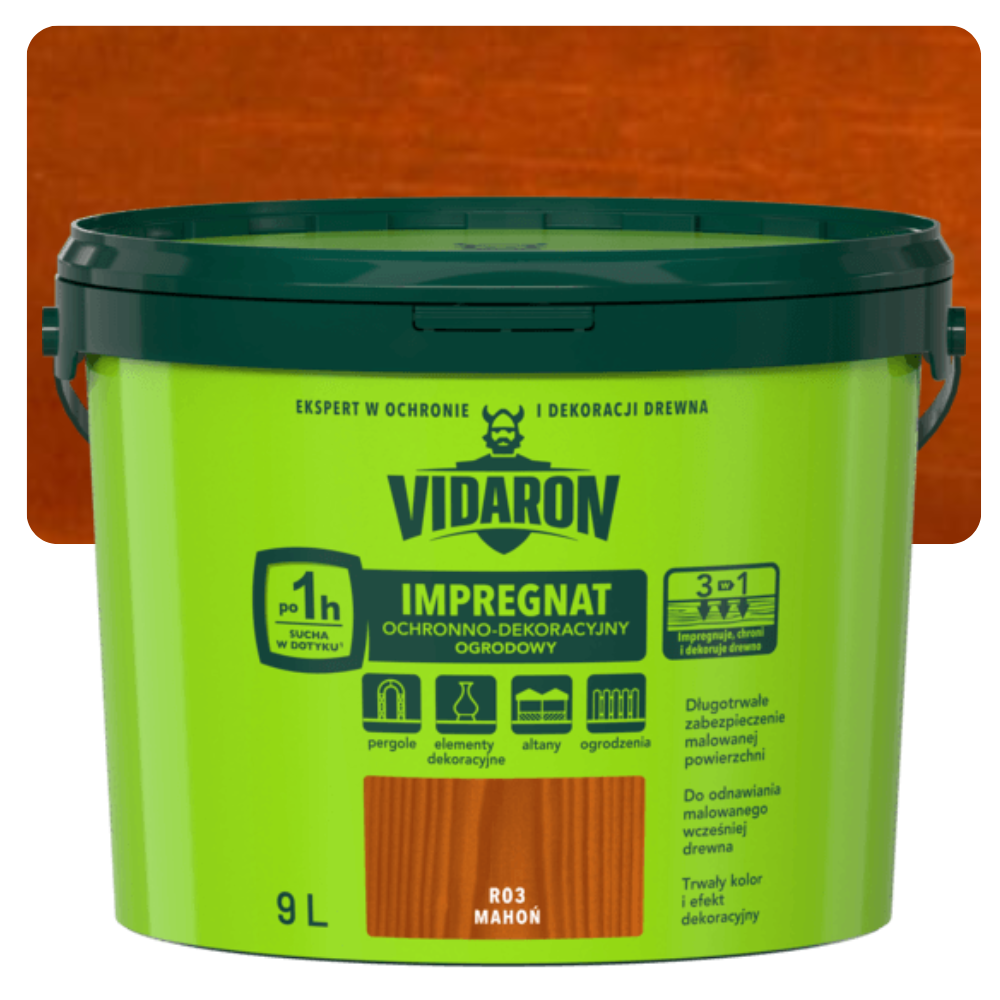 Vidaron Gartenimprägnierer Mahagoni R03 9l