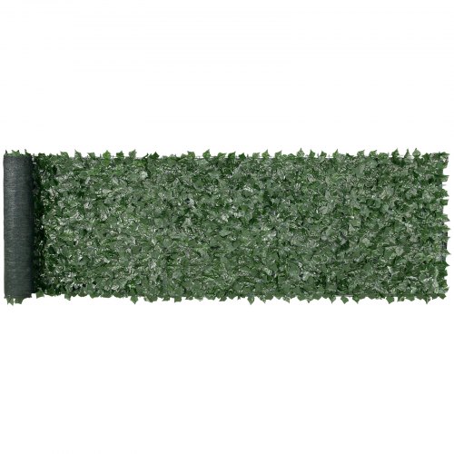 Sichtschutzzaun 990x4010mm Künstlicher Grüner Sichtschutz Efeuzaun Mit Netzgeweberückseite Und Verstärkter Verbindung, Künstliche Hecken Mit Weinblättern Als Dekoration Für Garten Hof Balkon