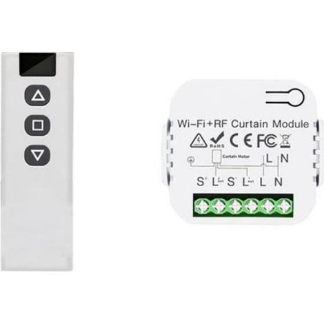 Interrupteur De Rideau Aveugle Tuya Smart Life Wifi 433mhz Avec Télécommande Rf Pour Commande De Volet Roulant Électrique, 1rc 1re