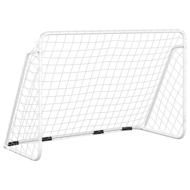 Fußballtor Mit Netz Weiß 180x90x120 Cm Stahl - Vidaxl
