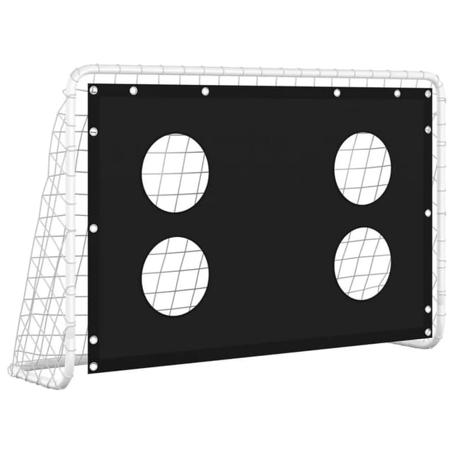 Fußballtor Mit Torwand Stahl 184x61x122 Cm - Vidaxl