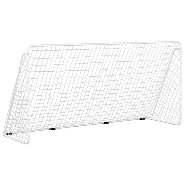 Fußballtor Mit Netz Weiß 366x122x182 Cm Stahl - Vidaxl