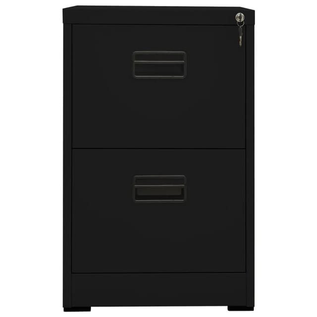 Aktenschrank Schwarz 46x62x72,5 Cm Stahl - Vidaxl