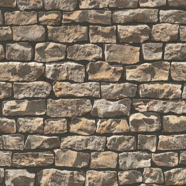 A.s.creations - A.s. Creation Elements 907912 Vliestapete Steinoptik 0.53 M X 10.05 M Braun