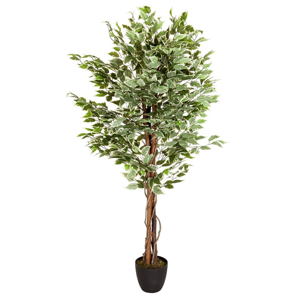 [gebraucht] B-ware Hjh Office Kunstpflanze Kunstbaum Ficus Kunststoffpflanze Baum Kunststoff Grün