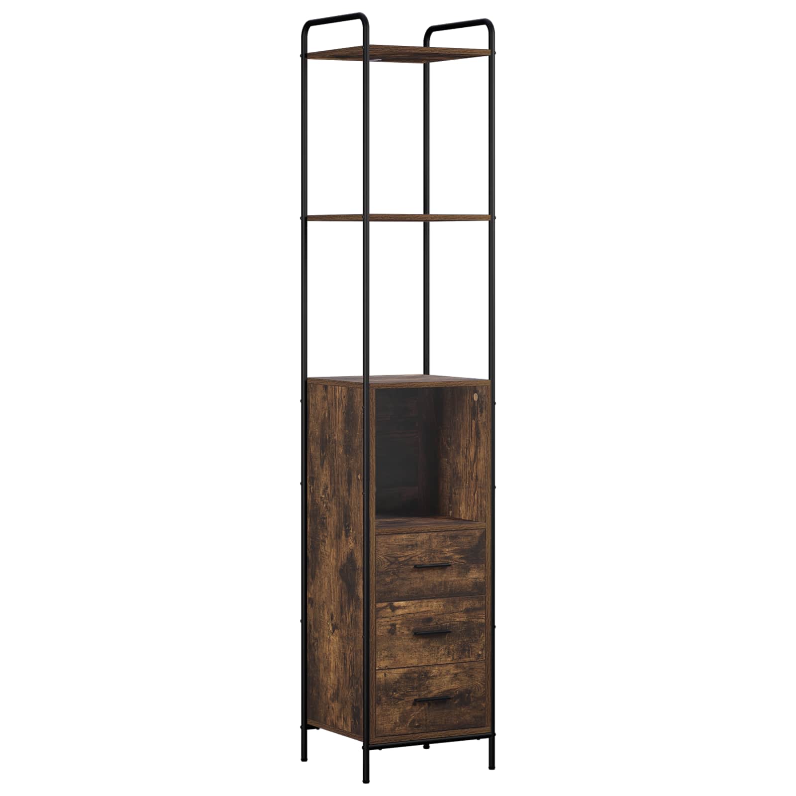Badezimmerschrank Räuchereiche 40 X 36 X 200,5 Cm Holzwerkstoff Vidaxl