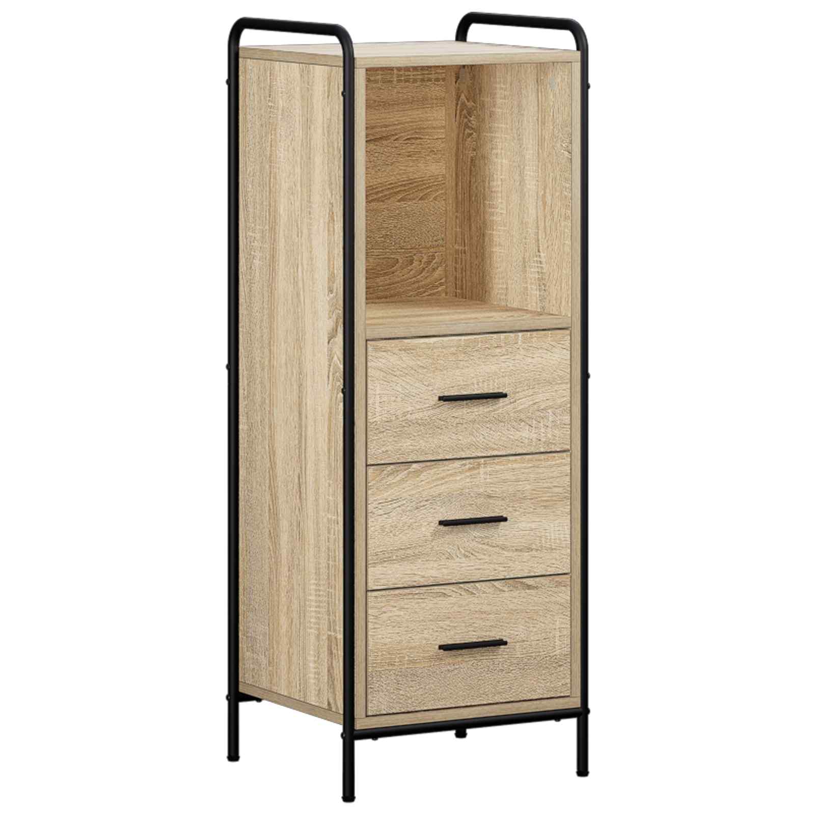 Badezimmerschrank Sonoma-eiche 40 X 36 X 109,5 Cm Holzwerkstoff Vidaxl