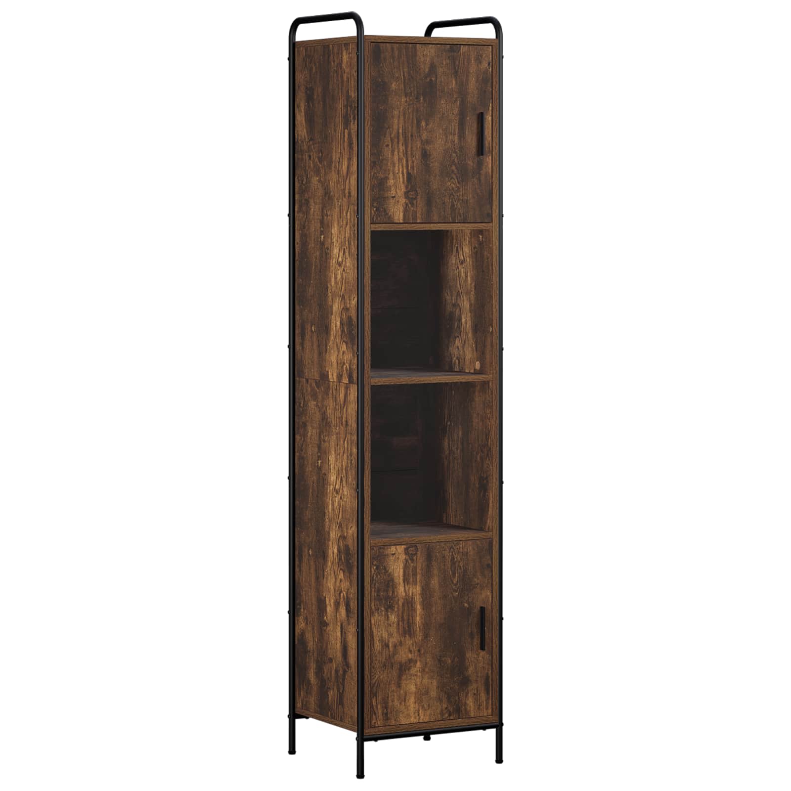Badezimmerschrank Räuchereiche 46 X 36 X 181 Cm Holzwerkstoff Vidaxl