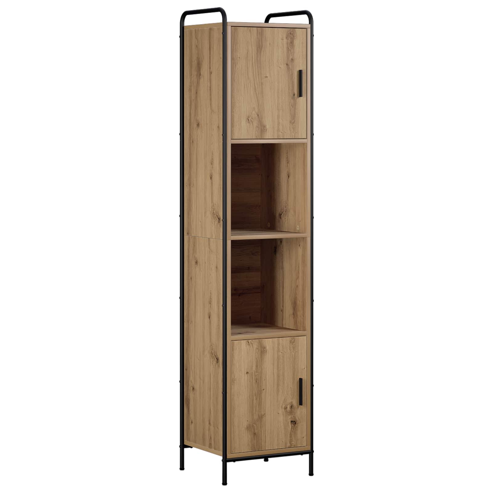 Badezimmerschrank Artisan-eiche 46 X 36 X 181 Cm Holzwerkstoff Vidaxl