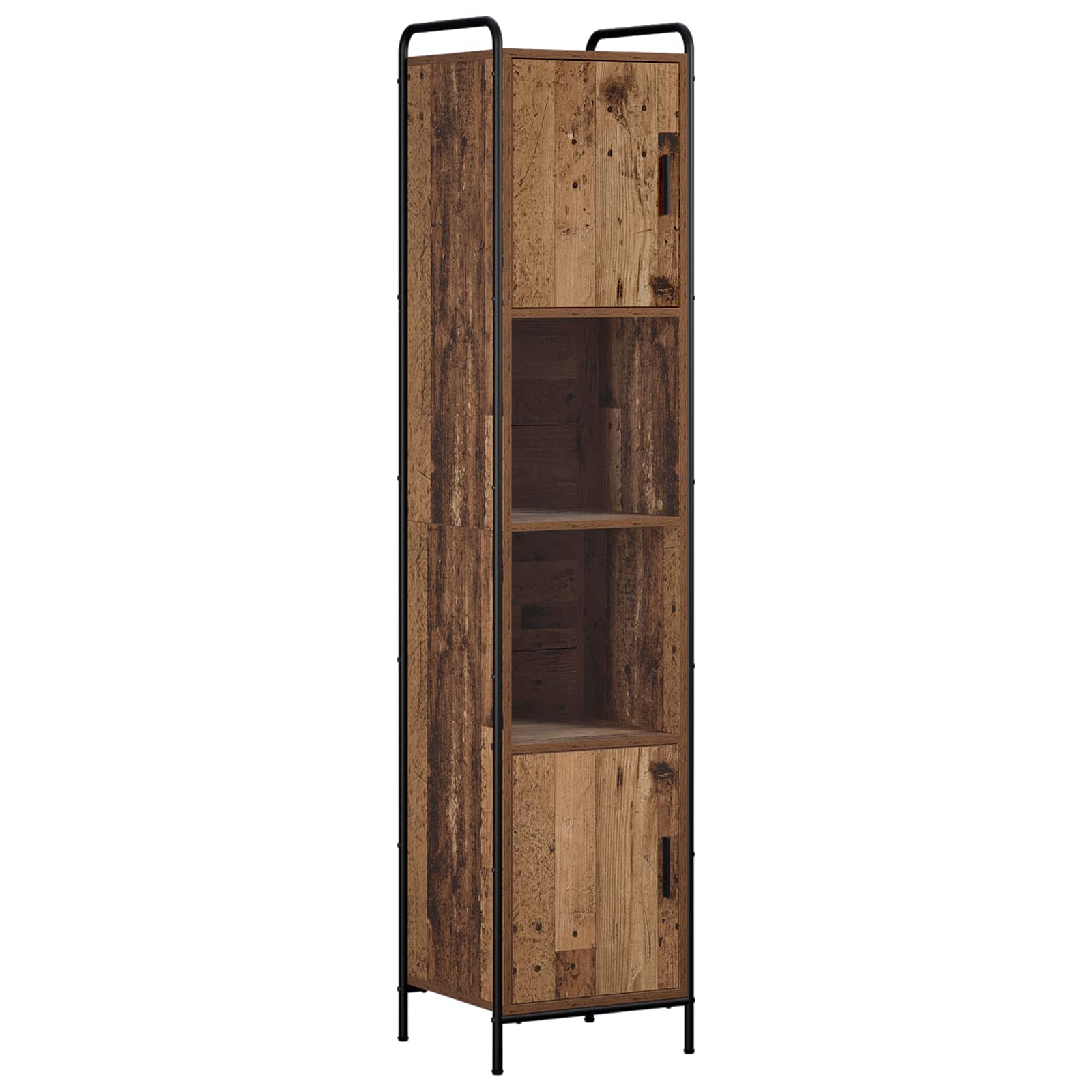 Badezimmerschrank Altholz 46 X 36 X 181 Cm Holzwerkstoff Vidaxl