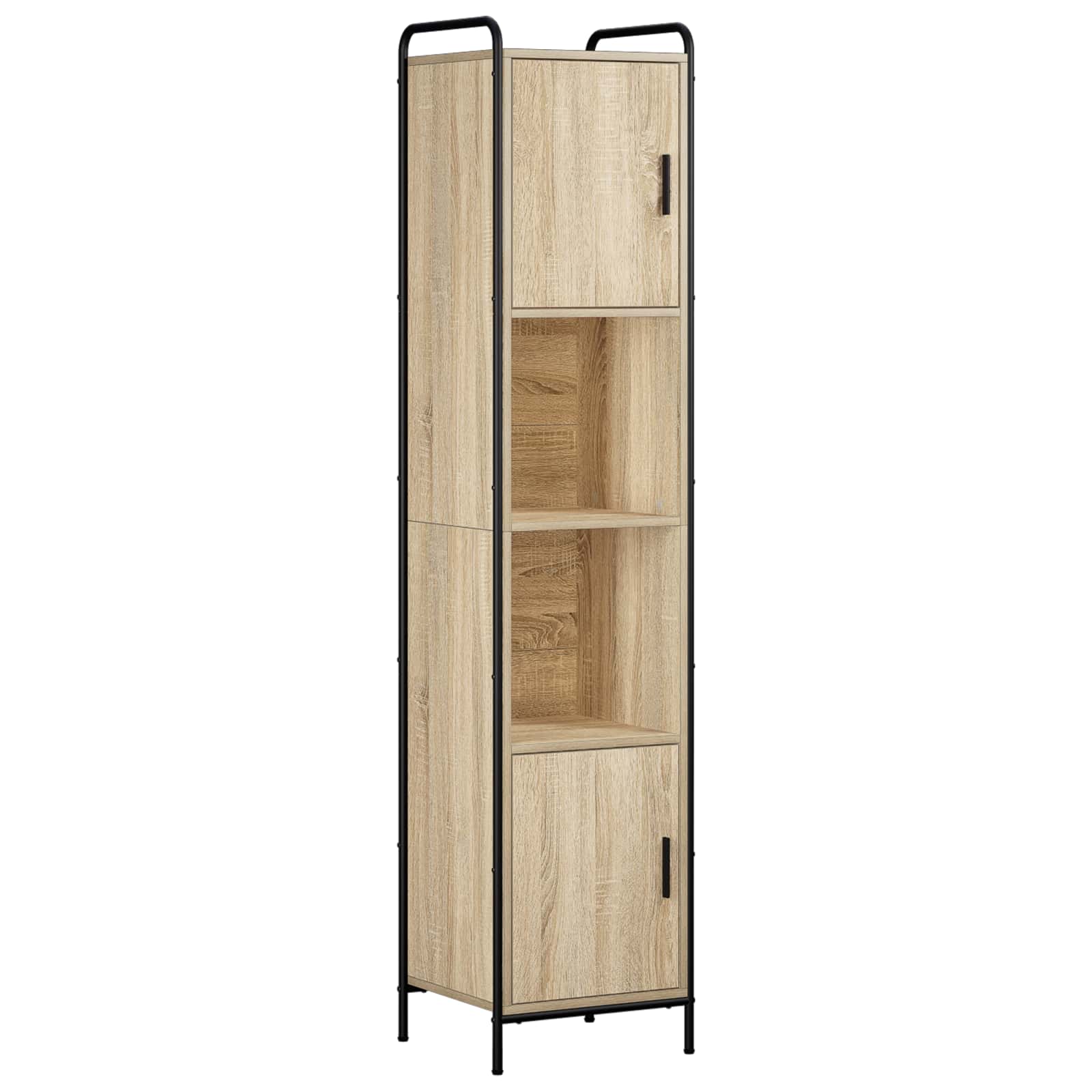 Badezimmerschrank Sonoma-eiche 46 X 36 X 181 Cm Holzwerkstoff Vidaxl