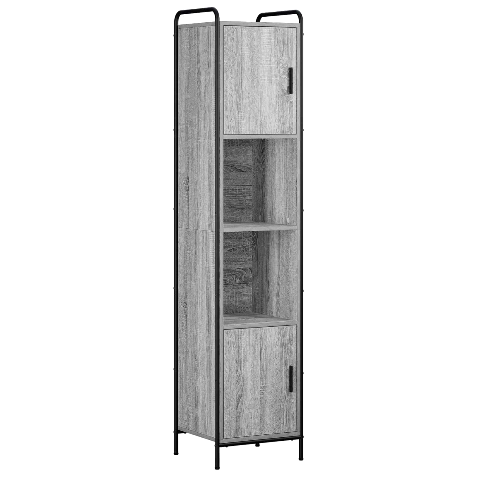 Badezimmerschrank Sonoma-grau 46 X 36 X 181 Cm Holzwerkstoff Vidaxl