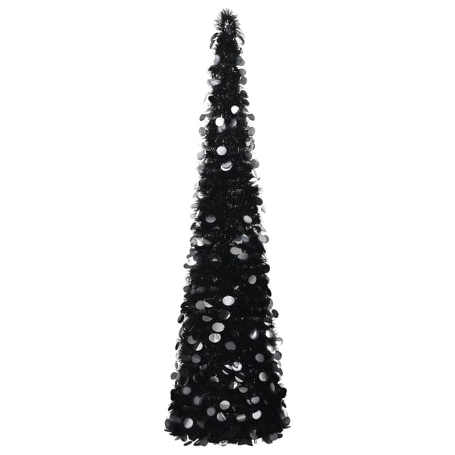 Vidaxl Künstlicher Pop-up-weihnachtsbaum Schwarz 180 Cm Pet