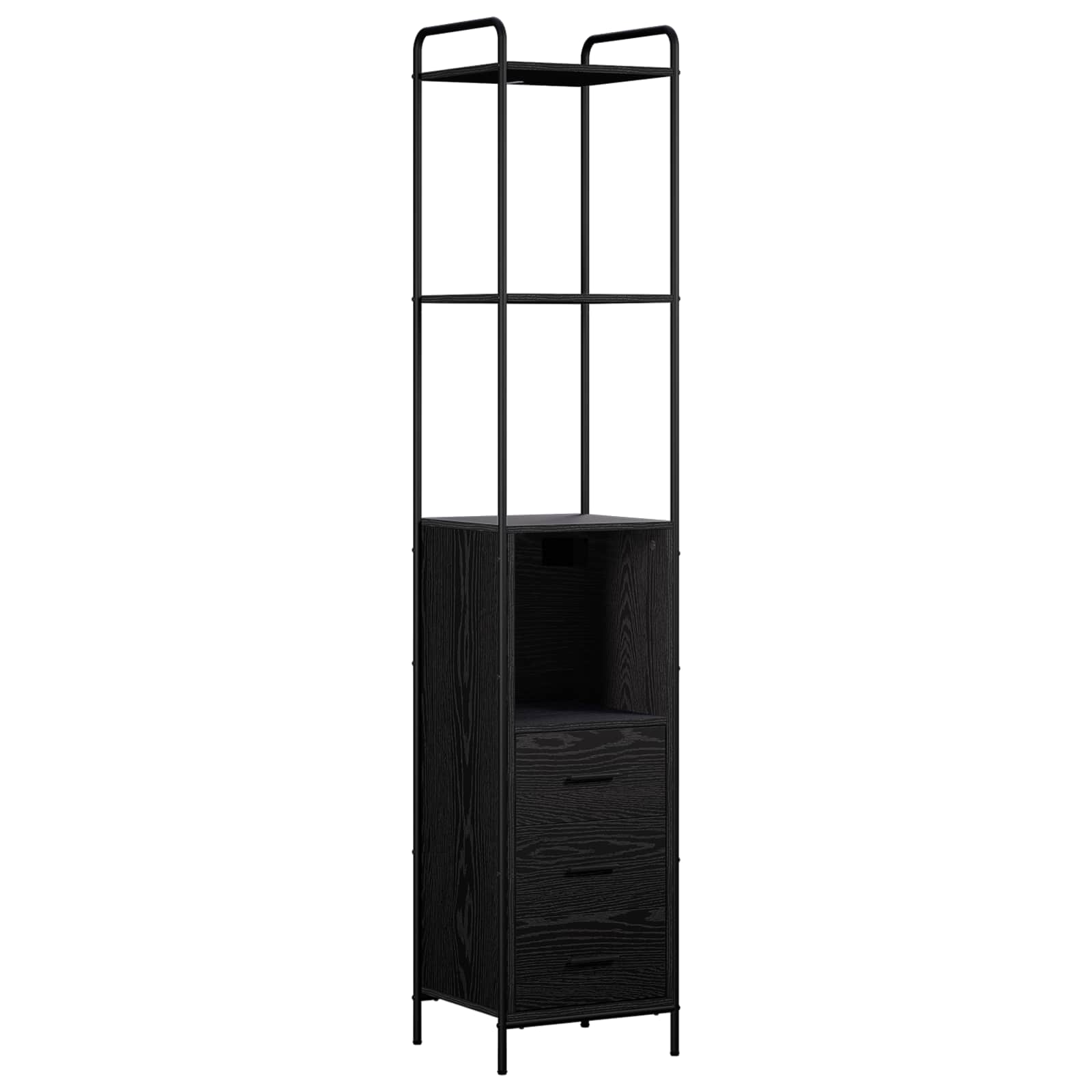 Badezimmerschrank Schwarz Eichen-optik 40 X 36 X 200,5 Cm Vidaxl