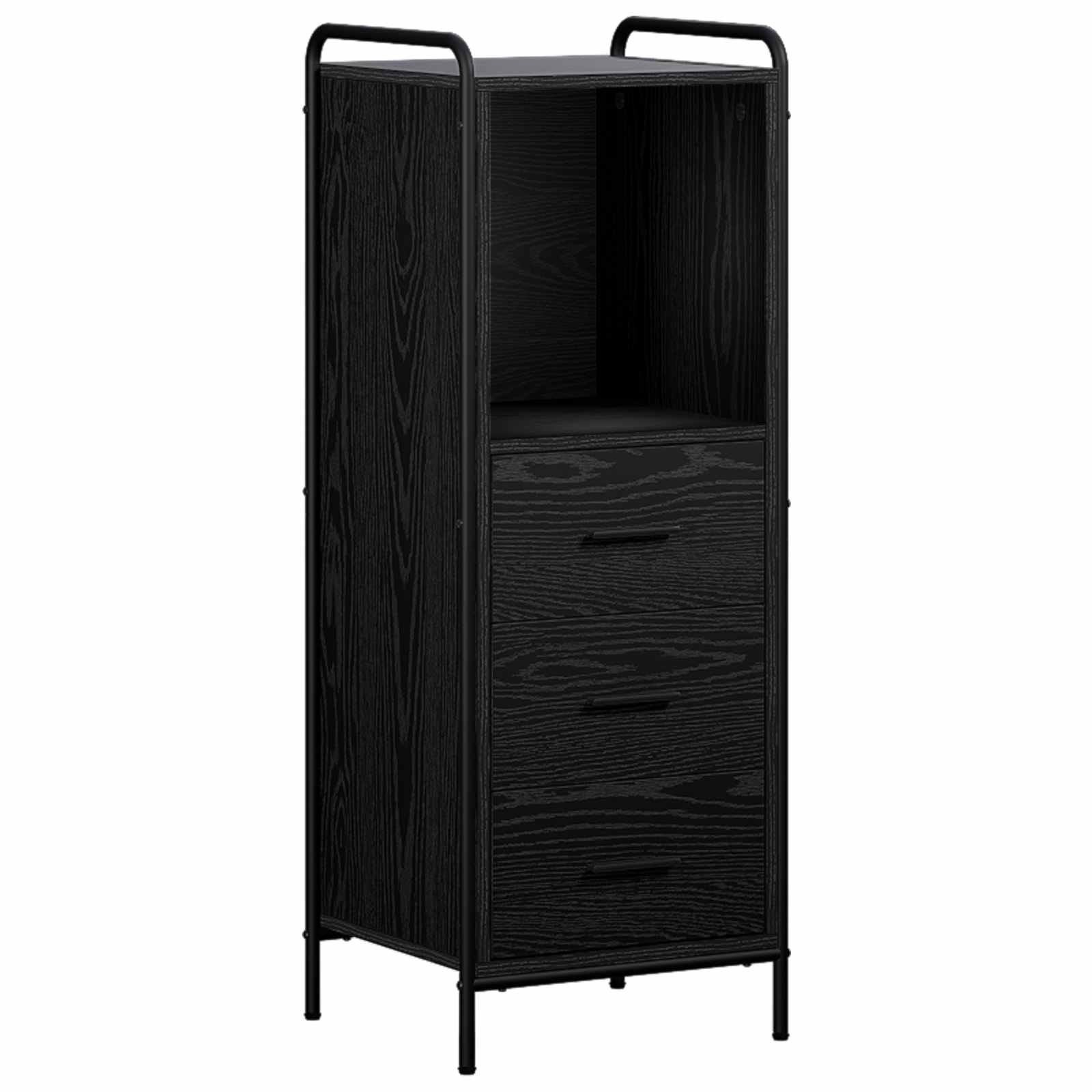 Badezimmerschrank Schwarz Eichen-optik 40 X 36 X 109,5 Cm Vidaxl
