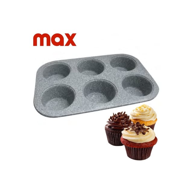 Trade Shop Traesio - Trade Shop - Mold 6 Muffin Leinwand 26,5 X 17,5 X 3cm Cupcakes Süß Gebäck Gebäck -