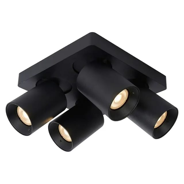 Nigel - Deckenstrahler - Led Dim To Warm - Gu10 - 4x5w 2200k/3000k - Schwarz - Lucide