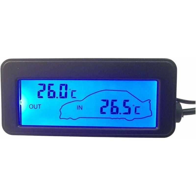 Thermometre Interieur Exterieur Pour Voiture Dc12v Thermomètre Numérique Thermomètre De Voiture Rétro-éclairage Mini Thermomètre Lcd Voiture À L\'intérieur Thermomètre Extérieur Great Gift