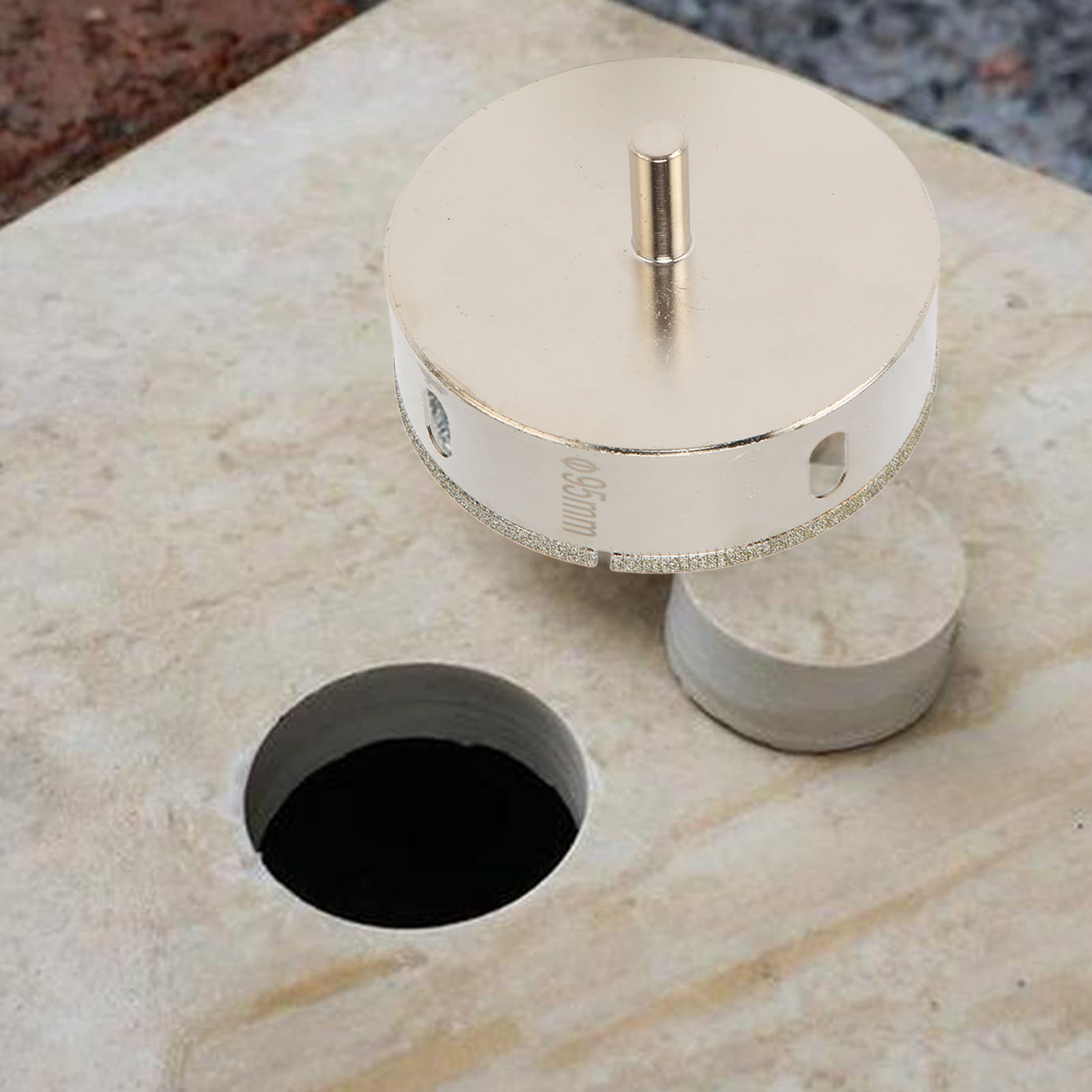 95-mm-bohrer Zum Bohren Von Glas, Diamantschleifmittel, Bohrwerkzeug Für Marmor, Fliesen Und Glas
