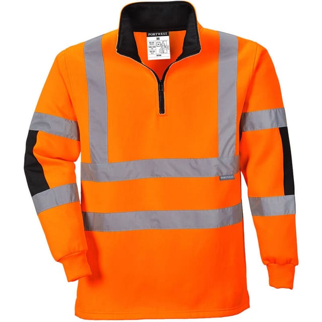 Portwest Xenon Warnschutz Rugby Shirt Orange Xl