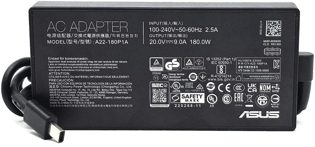 Asus Netzteil 180w 20v 9a Kompaktstecker 3 Polig