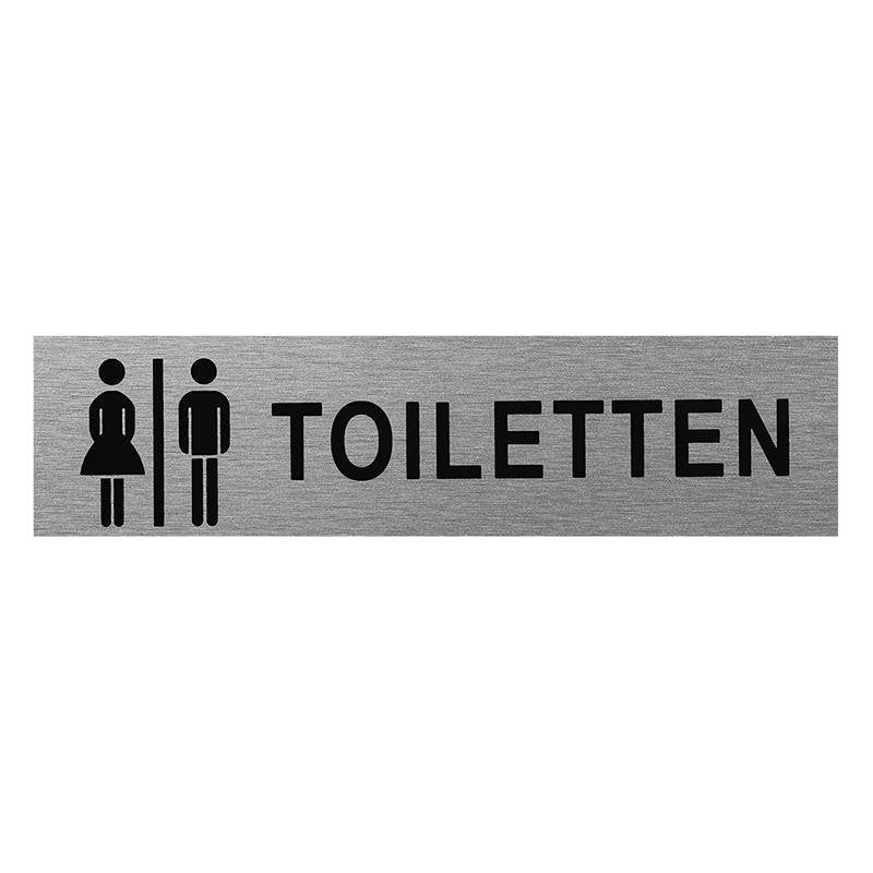 Aluminium T Rschild Frau Mann Toiletten 160x40mm
