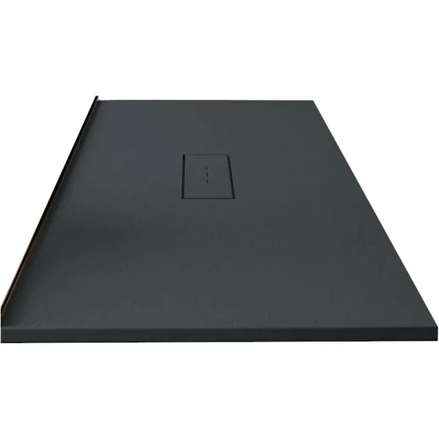Mineralguss-duschwanne Extra Flach Vic Anthrazit 70x180 Cm