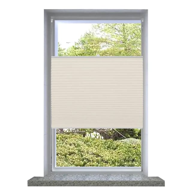 Plissee Faltrollo Rollo Plisseerollo 80x125cm Creme Vidaxl