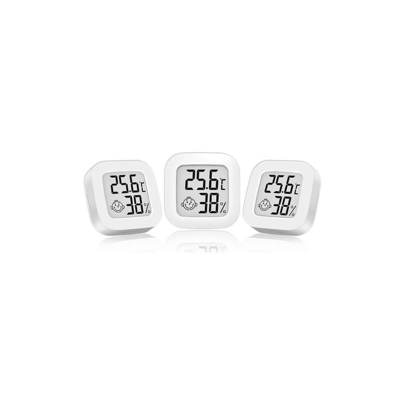 Thermomètre Hygromètre Digital Intérieur – Plage De Mesure -10°c À 70°c – Précision ±1°c – Indicateur De Confort – Fixation Murale Avec Aimant-muntra