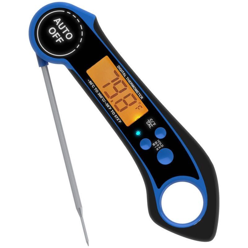 Thermomètre Électronique Pliable Étanche En Acier Inoxydable Pour Aliments