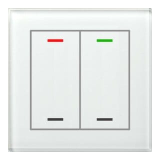 Mdt Berührungs-schalter Aus Weißem Glas, Doppelt