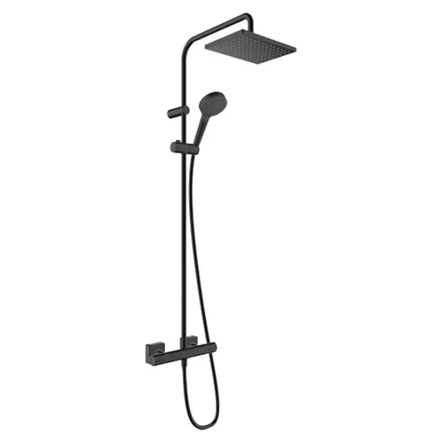 Hansgrohe Vernis Shape - Duschset Showepipe 230 Mit Thermostat, Ecosmart, Schwarz Matt 26097670