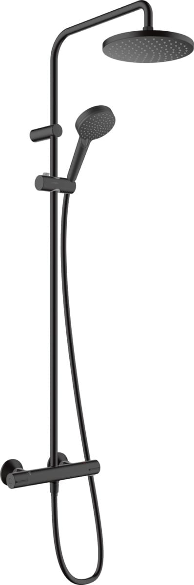 Vernis Blend Showerpipe 200 1jet Ecosmart Mit Thermostat, Mattschwarz (hg-26089670) - Hansgrohe