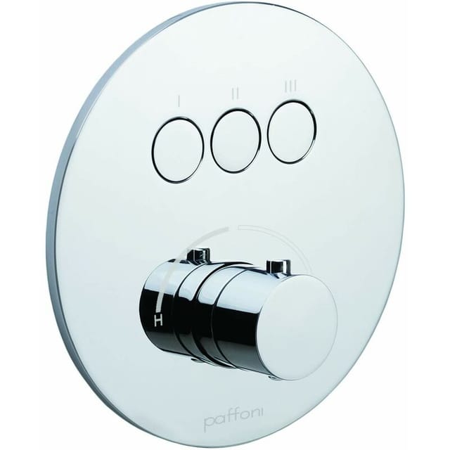 Außenteil Für Brause-einbaumischer Mit 3 Funktionen Mit Runder Platte Paffoni Compact Box Cpm019cr Chrom