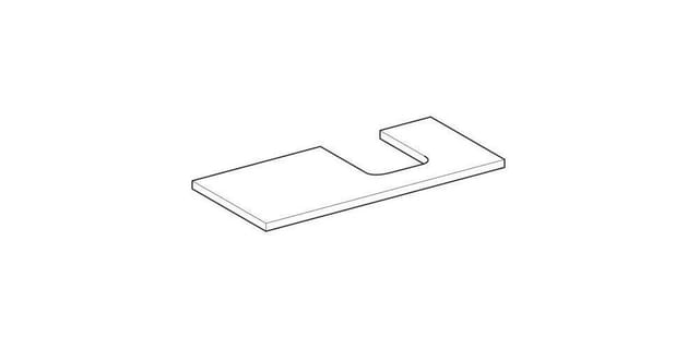 Geberit One Waschtischplatte, Ausschnitt Rechts, Für