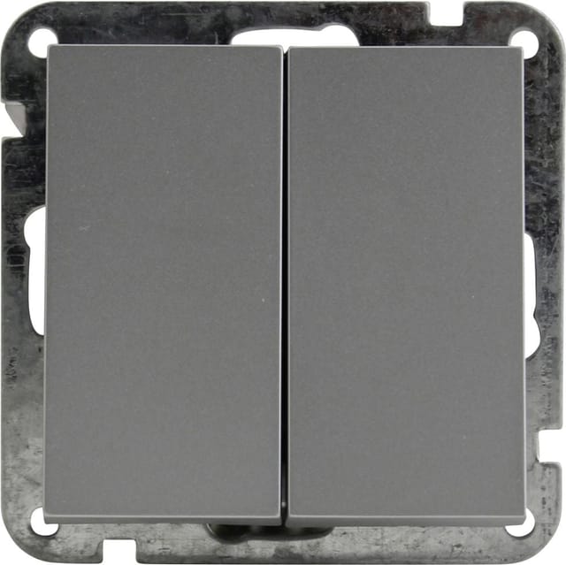 Doppelwechsel-schalter Mit Wippe Melbourne, Silber Wechselschalter - Unitec