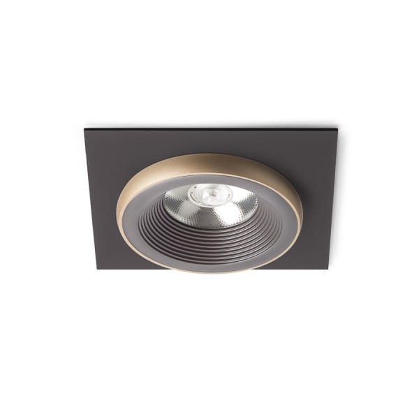 Faretto Sharm Sq I Da Incasso Marrone/oro Perlato 230v Led 10w 24° 3000k