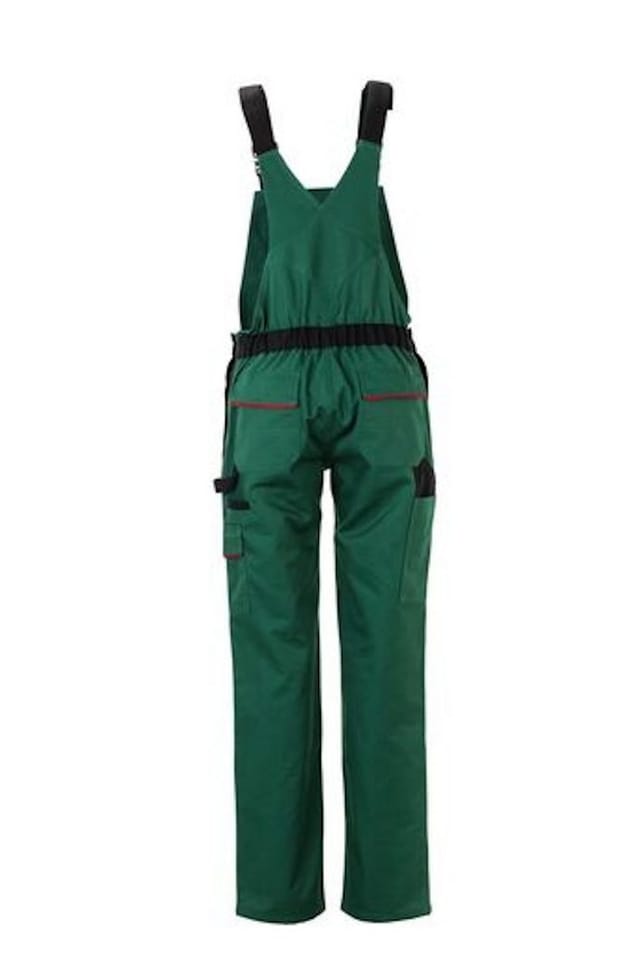 Planam Highline Damen Latzhose Grün/schwarz/rot 36
