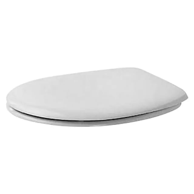 Wc-sitz, Oval, Weiß Hochglanz 376x43x446mm, Ohne Absenkautomatik, Edelstahl-scharniere - Duravit