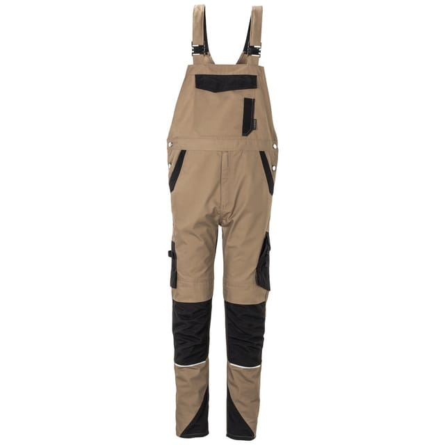 Arbeitshose Herren Latzhose Sand/schwarz Größe 110