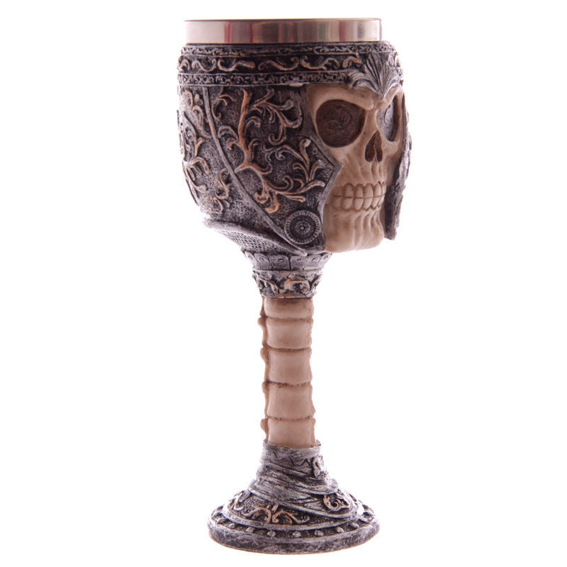 Gotischer Totenkopf Krieger Kelch F R Getr Nke Und Dekoration