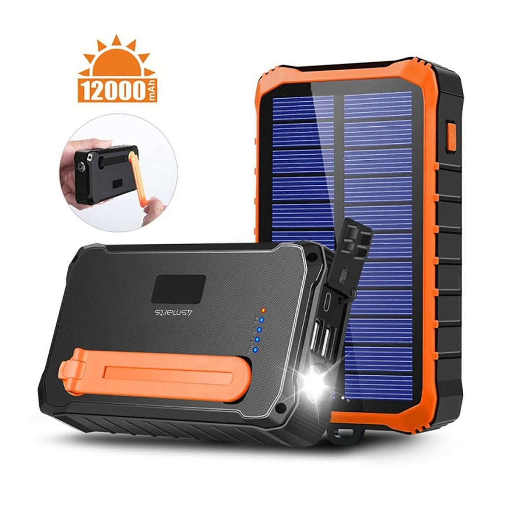 4smarts Powerbank Mit Dynamovev Solarzellen 12000mah