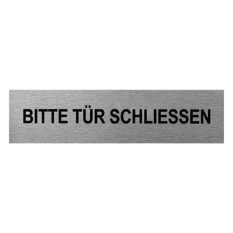 Aluminium T Rschild Bitte T R Schliessen 160x40mm
