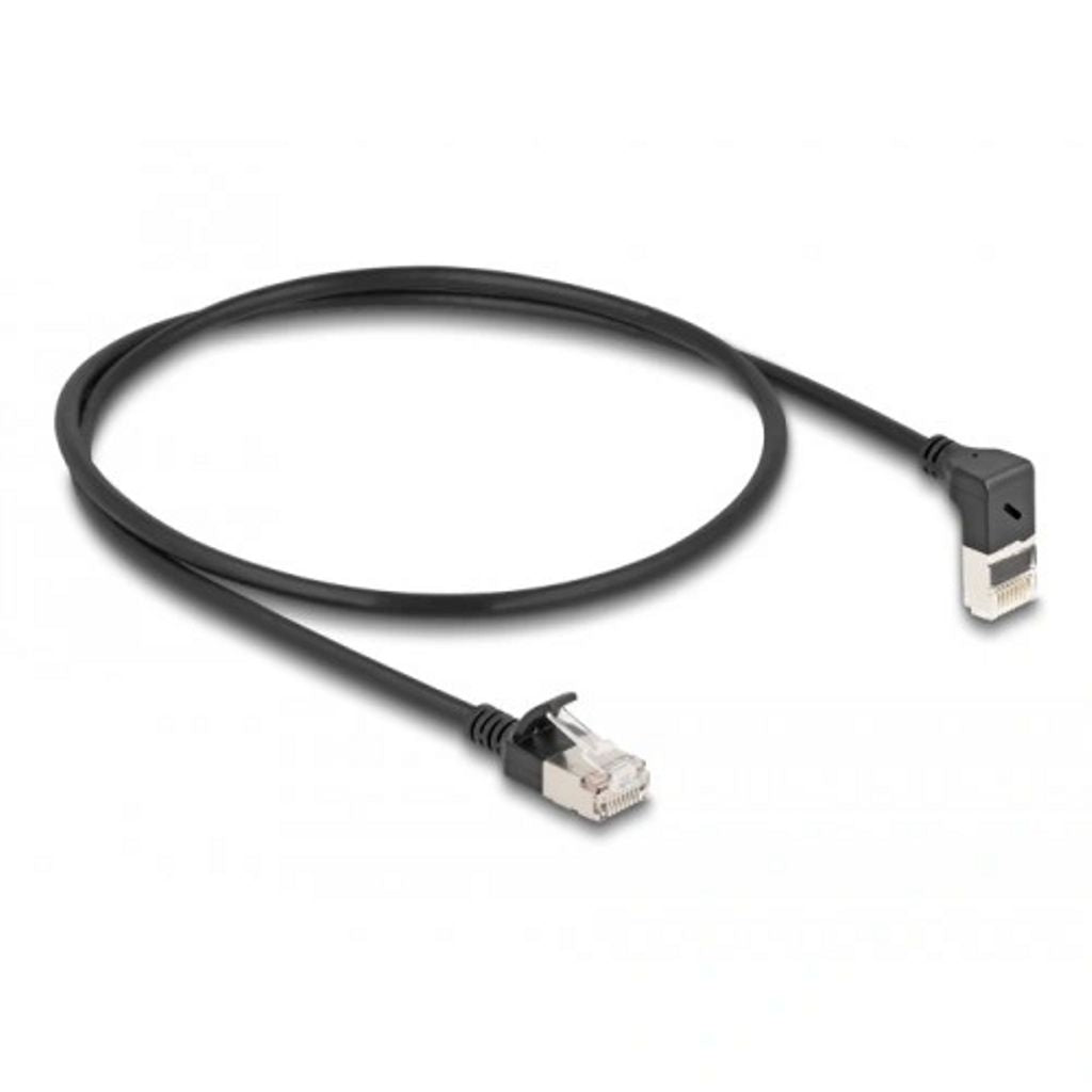 Delock Cat 6a S Ftp Slim Rj45 Kabel 90 Abgewinkelt 0 5 M