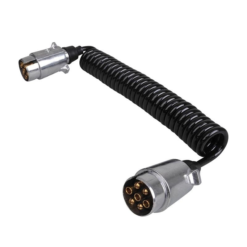 Spiralkabel 3 5m Mit 2x 7 Poligem Stecker Metall