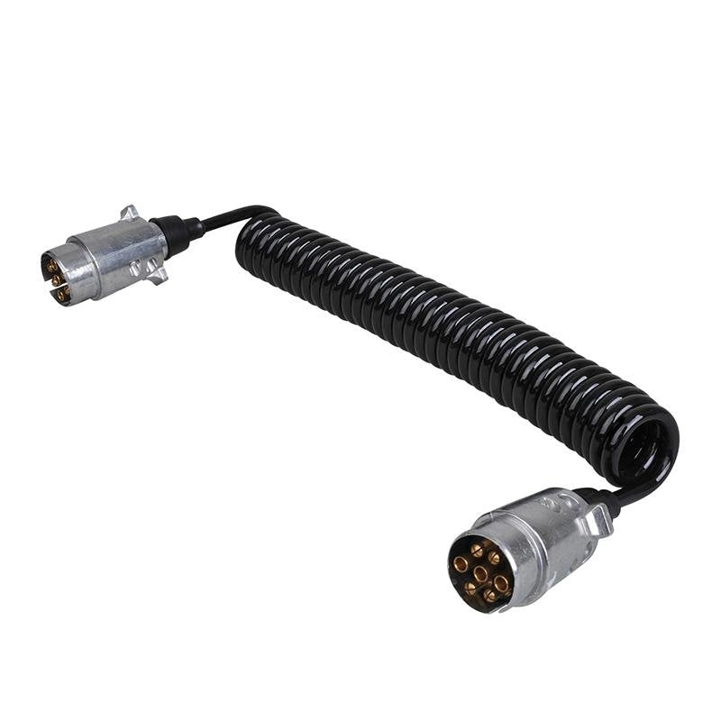 Spiralkabel 4 5m Mit 2x 7 Poligem Stecker Metall